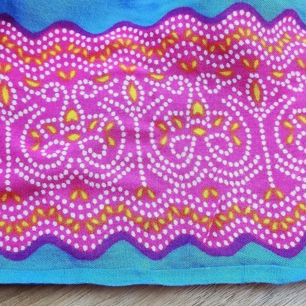 🔺️Blue, Pink, & Yellow Floral Print Scarf/Wrap